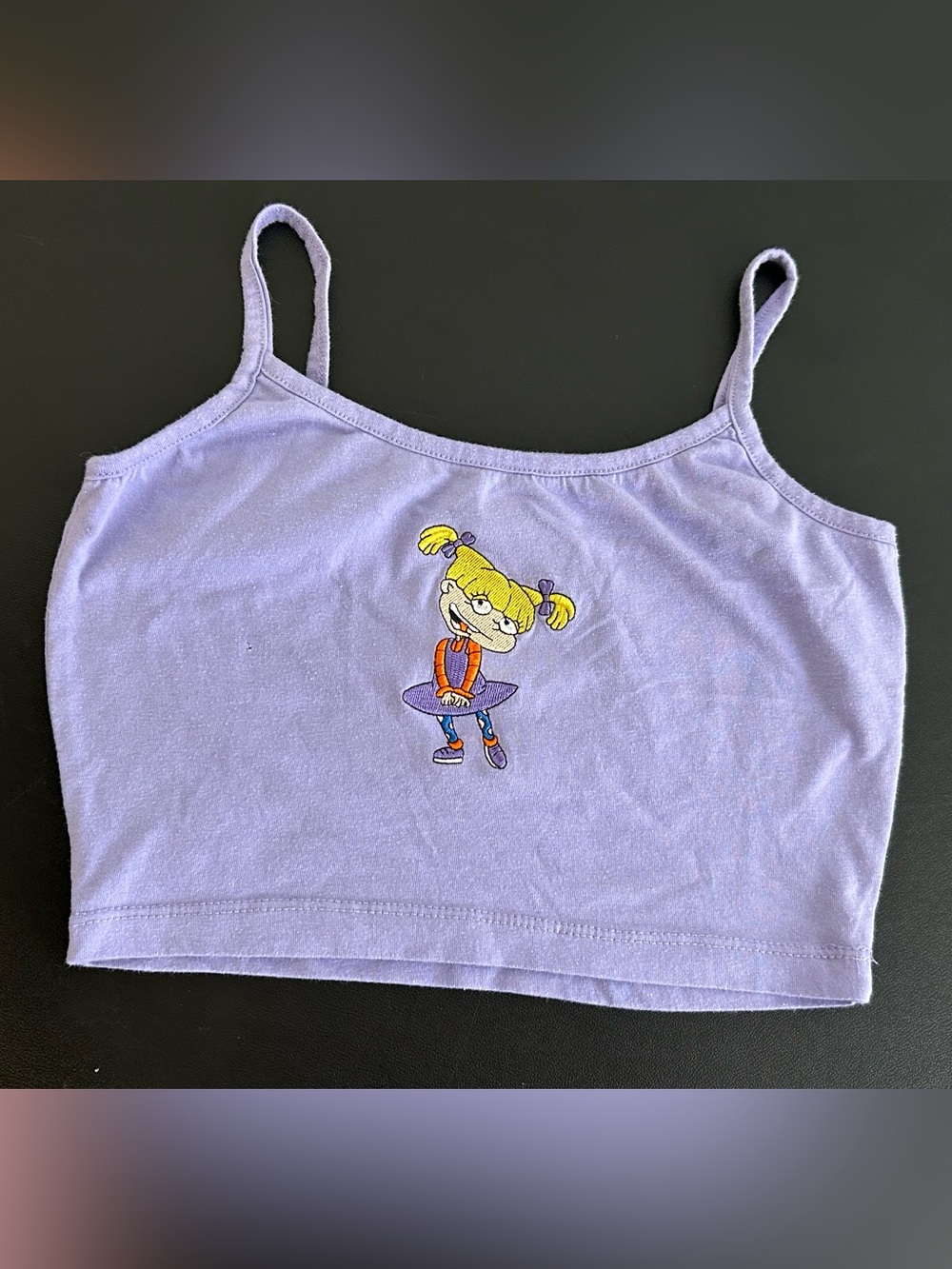 NICKELODEON Angelica From The Rugrats Size S Lilac Crop Top